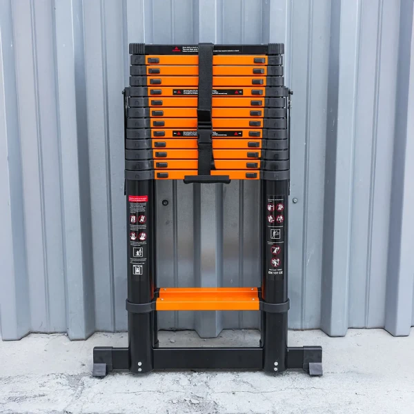 Стремянка телескопическая алюм. бытовая 5.4м (14+14 ступ.)