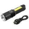 Фонарь ручной аккумуляторный с регулировкой фокуса луча (4 режима работы, аккум. 400мАч, свет.поток 100Лм, время раб. 2-3ч, время зар. 1-2ч, IPX5)