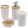 Набор для ванной комнаты 4пр. (мыльница, дозатор для мыла, подставка для зубных щеток, подставка для косметических аксессуаров)