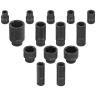 Набор головок ударных комбинированный 14пр.,1/2''(короткие:10,12-15,27,30,32мм,глубокие:17,19,21,22,24,36мм),на пластиковом держателе