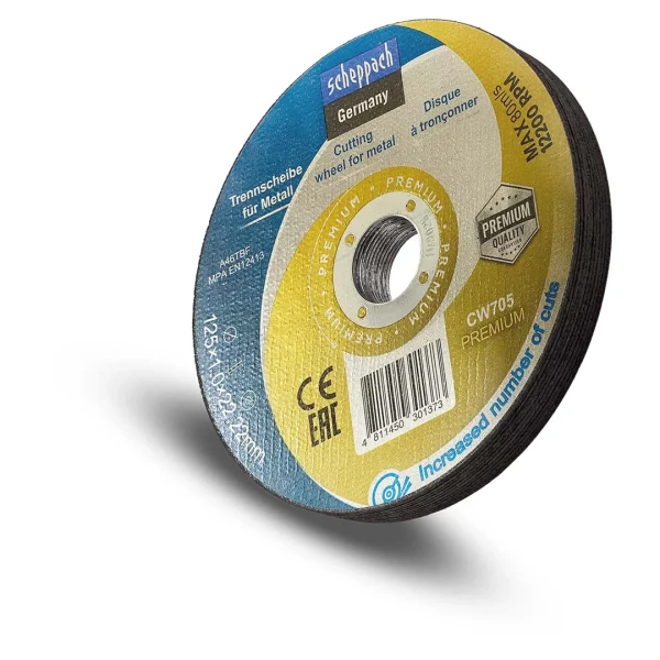 Круг отрезной по металлу 125x1x22,2мм(10шт к-т)