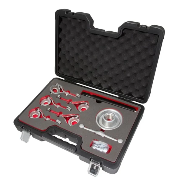 Съемник ступицы сборный с механическим винтоми 9пр,(5 сменных лап), в кейсе