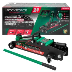 Домкрат подкатной гидравлический 2,5т с фиксацией (h min 140мм, h max 387мм) с резиновой накладкой