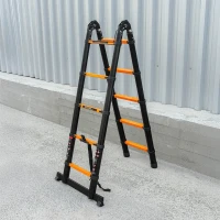 Лестница-стремянка телескопическая алюм. бытовая 1.6+1.6м (5+5 ступ.)