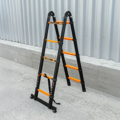 Лестница-стремянка телескопическая алюм. бытовая 1.6+1.6м (5+5 ступ.)
