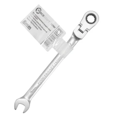 Ключ комбинированный трещоточный с шарниром 8мм