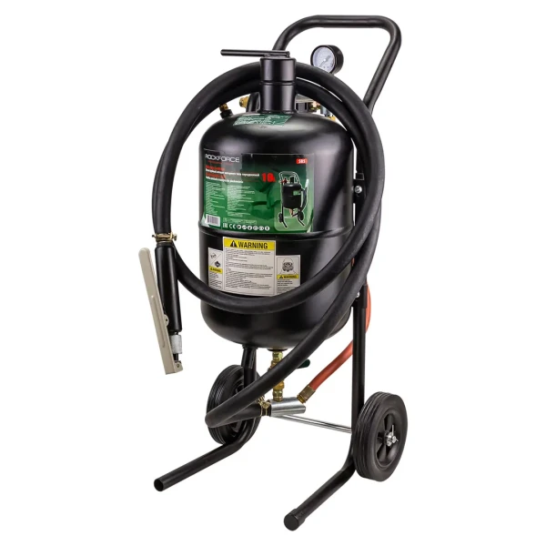 Передвижной пескоструйный аппарат напорного типа (бак 19л)