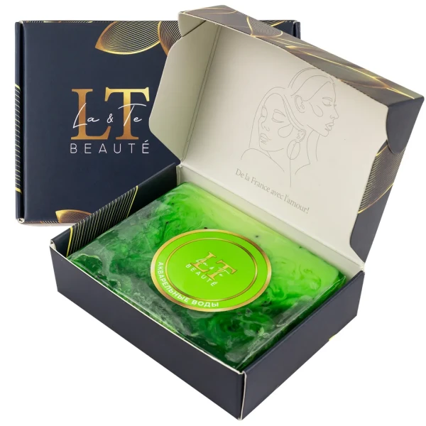 Мыло(+ уп)твердое ручной работы с добавлением эфирных масел ''Акварельные воды''