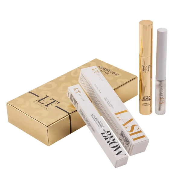 Набор ''Эффектный дуэт: ультрачерная тушь для ресниц и гель для бровей''