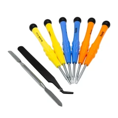 Набор ювелирных отверток 8пр, для точных работ (PH1.5,2.0Y2.5TS1.2 T4,T5.5 ) в пластиковом футляре.