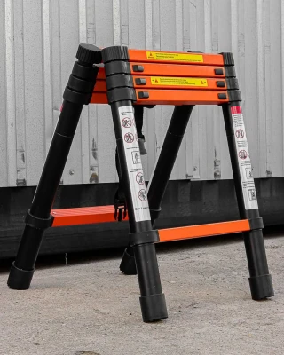 Стремянка телескопическая алюм. бытовая 1.4м (5+5 ступ.)