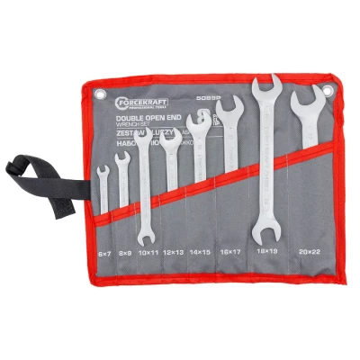 Ключи рожковые, набор 8пр. (6х7, 8х9, 10х11, 12х13, 14х15, 16х17, 18х19, 20х22мм)