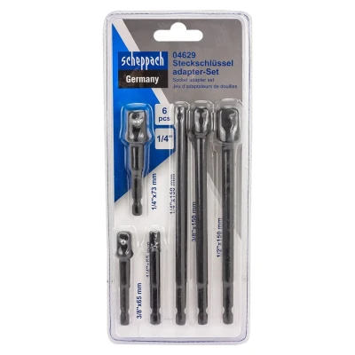 Адаптеры-переходники под шуруповерт, набор 6пр.