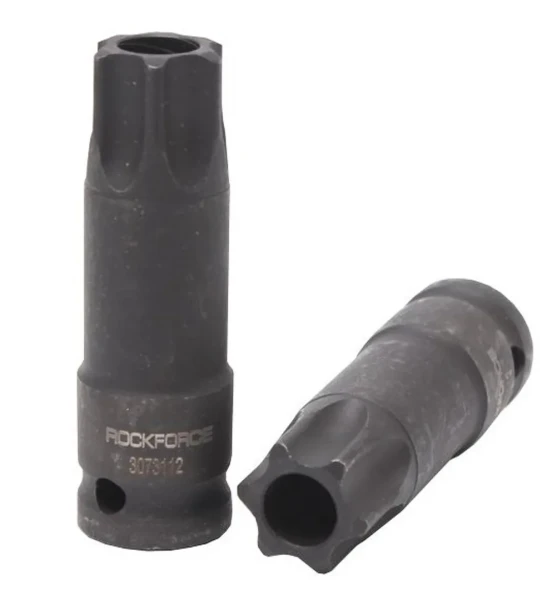 Головка-бита TORX ударная TH45 с отверстием, 1/2''