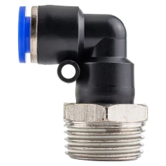 Фитинг угловой для пластиковых трубок 8мм с наружной резьбой 1/2''