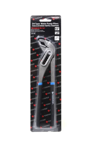 Пассатижи переставные сантехнические Cr-V 9.5''-240мм, в блистере