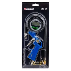 Пистолет для подкачки шин с цифровым манометром и шлангом, в блистере