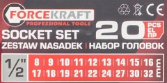Набор головок 20пр. 1/2''