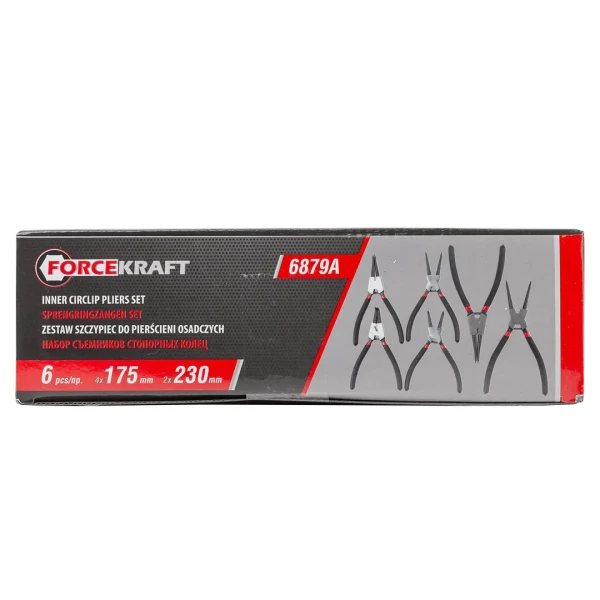 Набор съемников стопорных колец 6пр.(4-175мм,2*230мм) на полотне