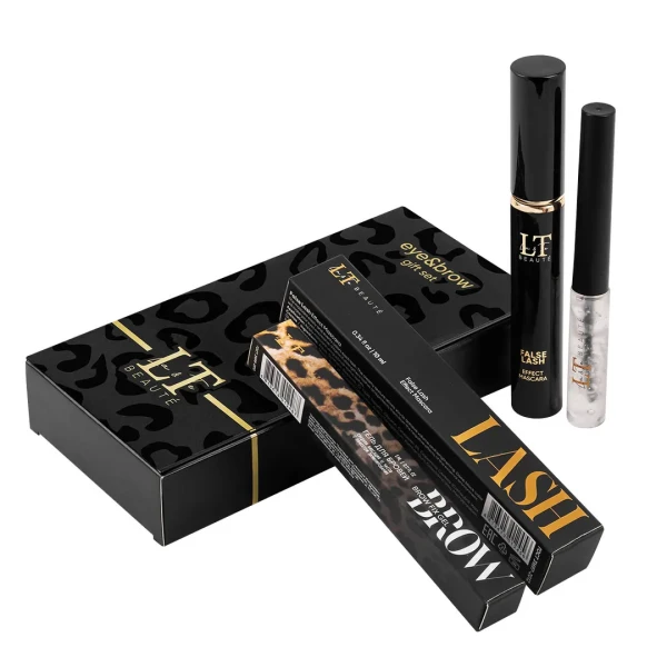 Набор ''Эффектный дуэт: тушь для ресниц с эффектом накладных ресниц и гель для бровей''