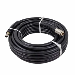 Шланг резиновый воздушный армированный с фитингами 10*15мм*10м (20-60бар, раб. t от -30 до +70°С)