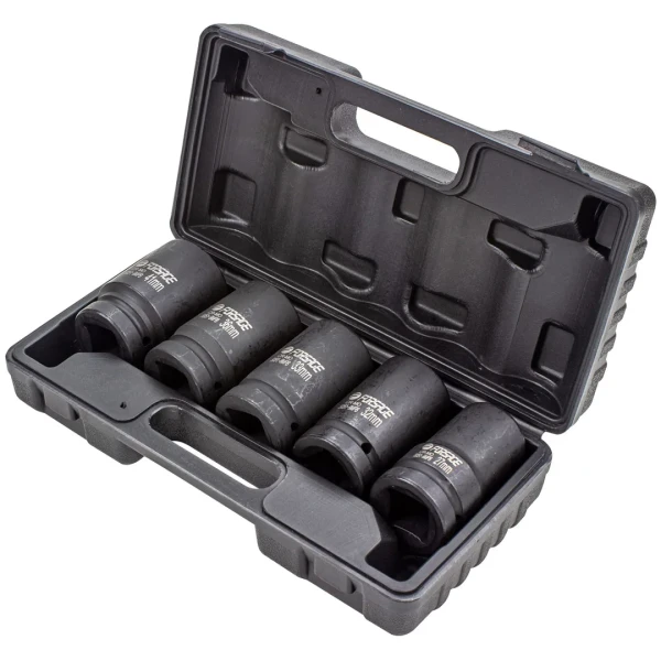 Набор головок ударных глубоких 1''5пр.(12гр.)(27,32,33,36,41мм),в кейсе