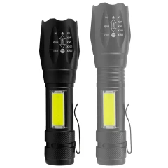 Фонарь ручной аккумуляторный с регулировкой фокуса луча (4 режима работы, аккум. 600мАч, свет.поток 140Лм, время раб. 2-3ч, время зар. 3-4ч, IPX4)