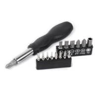 Отвертка-битодержатель с комплектом бит, 15пр.(L-110мм, PH:000,00,0,1,2,4, SL:1,1.5,2.5,3,4,5,6мм),в блистере