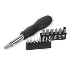 Отвертка-битодержатель с комплектом бит, 15пр.(L-110мм, PH:000,00,0,1,2,4, SL:1,1.5,2.5,3,4,5,6мм),в блистере