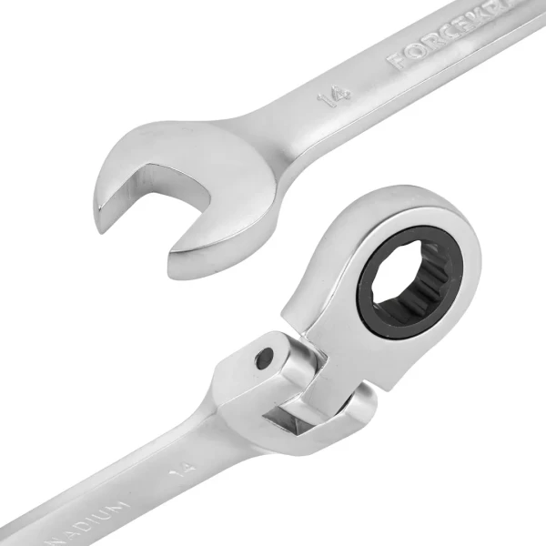 Набор ключей комбинированных трещоточных с шарниром 12пр.