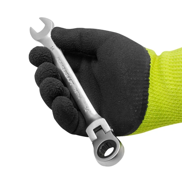 Набор ключей комбинированных трещоточных с шарниром 12пр.