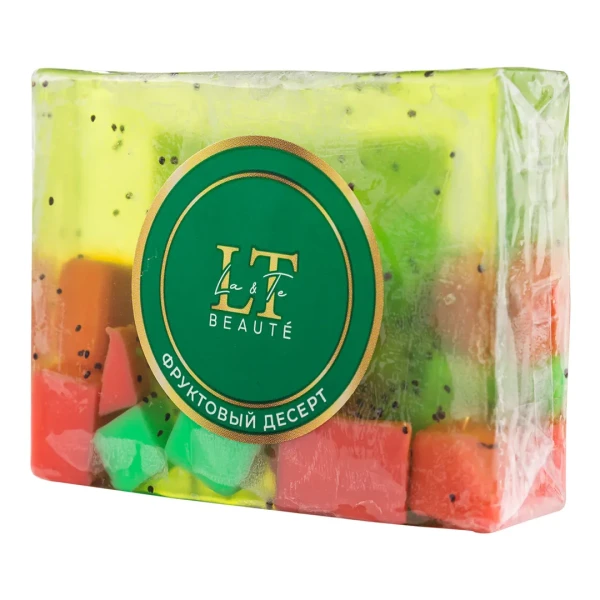 Мыло(+ уп)твердое ручной работы с добавлением эфирных масел ''Фруктовый десерт''