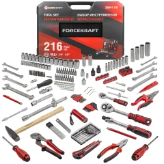 Набор инструментов 216пр. 1/4'', 3/8'', 1/2''(6гр.)