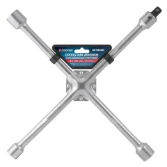 Ключ балонный крестовой 17-19-21''-22 с адаптером 1/2''на пластиковом держателе