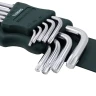 Набор ключей TORX Г-образных экстра длинных, 9пр. (Т10, Т15, Т20, Т25, Т27, Т30, Т40, Т45, Т50) в пластиковом держателе