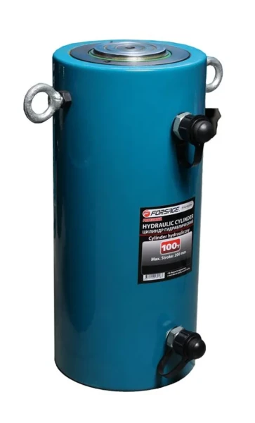 Цилиндр гидравлический двойного действия 100т(ход штока-200мм,Ø штока-90мм,общий Ø-175мм, L-389мм, 700bar)