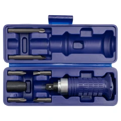 Отвертка ударная с набором бит, 8пр.