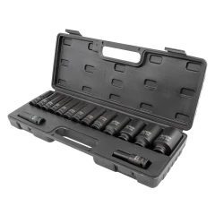 Набор головок ударных глубоких 15пр.,1/2''6гр.(10,12-17,19,21,22,24,27,30,32мм,36мм-12гр), в пластиковом кейсе