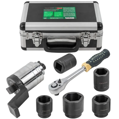 Мультипликатор (2000N/m,коэф-т усиления 1:17,входной квадрат 12.7мм,выходной квадрат 25мм,головки:32,36,41,46,55мм),в кейсе