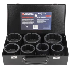 Набор головок ударных 1''7пр. (12гр.) (46,50,55,60,65,70,75мм)