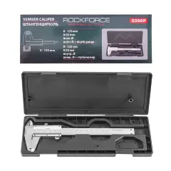 Штангенциркуль (0-125мм, 0.02мм, внутр. Ø, наруж. Ø + глубиномер), в пластиковом футляре