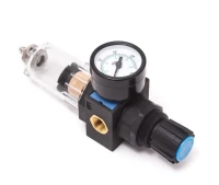 Фильтр-регулятор с индикатором давления для пневмосистем 1/4''(10 bar, пропускная способность: 200 л/мин, температура воздуха: 5°-60°С, 5мк)