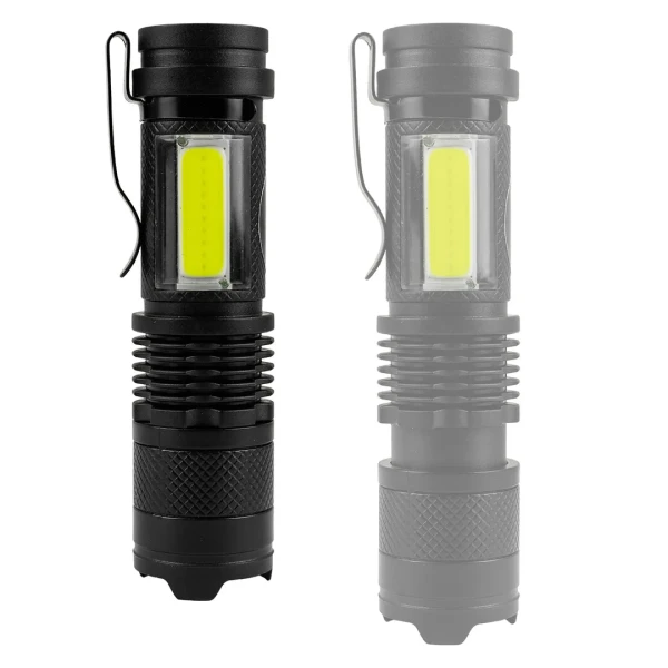 Фонарь ручной аккумуляторный с регулировкой фокуса луча (3 режима работы, аккум. 400мАч, свет.поток 120Лм, время раб. 1-2ч, время зар. 2-3ч, IPX4)