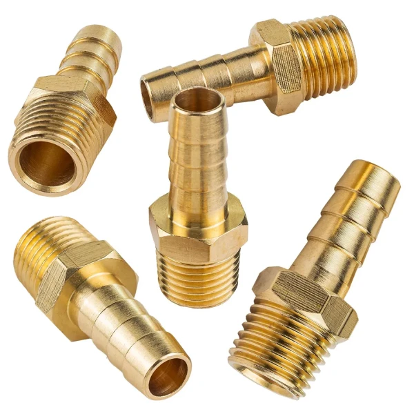 Штуцер пневматический наруж. резьба 1/4''- ''елочка''8мм, к-т 5шт.