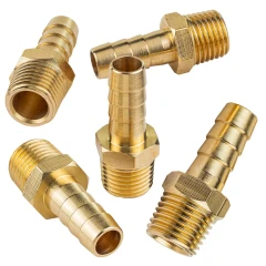 Штуцер пневматический наруж. резьба 1/4''- ''елочка''8мм, к-т 5шт.