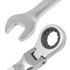 Ключ комбинированный трещоточный с шарниром 15мм