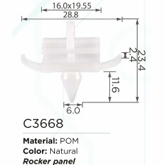 Клипса для крепления внутренней обшивки а/м БМВ пластиковая (100шт/уп.)
