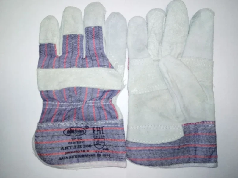 Перчатки защитные из натуральной кожи с марк.''KPS safety''артикул LR 560