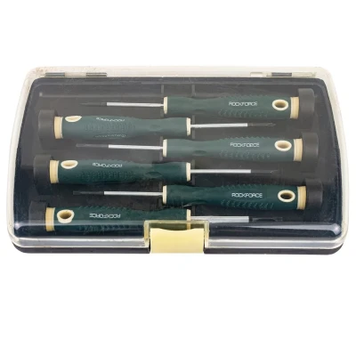 Набор отверток ювелирных 6пр. (SL: 2.0, 2.4, 3.0.PH 00.0,1), в пластиковом держателе