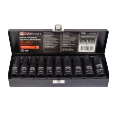 Набор головок ударных глубоких 10пр.,1/2''6гр.(10,12-15,17,19,21,22,24мм), в кейсе